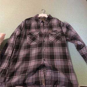 DIXXON Black and Gray Plaid Button Down Shirt